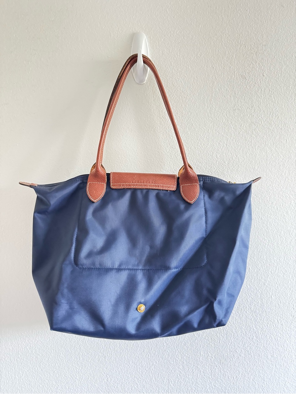 Longchamp Le Pliage Shopping Modele Depose Navy Blue Tote Bag - Picture 4 of 10